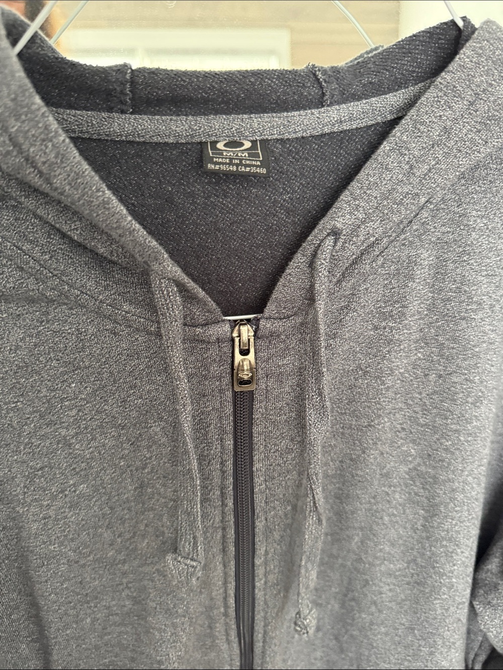 Oakley Men's Charcoal Gray Zip-Up Hoodie Sweater